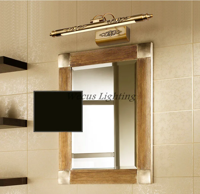 Lâmpadas de Parede Luz do Banheiro Europa Espelho Cosmético Lâmpada 8 w Led Umidade Retro Cômoda 500mm 7 Luminárias de parede