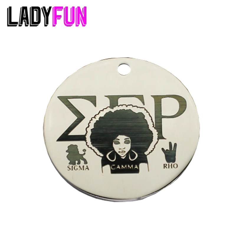 

Sigma Gamma Rho Sorority Stainless Steel Charms 25mm High Polish Mirror Surface Jewelry Pendant Tag 20pcs