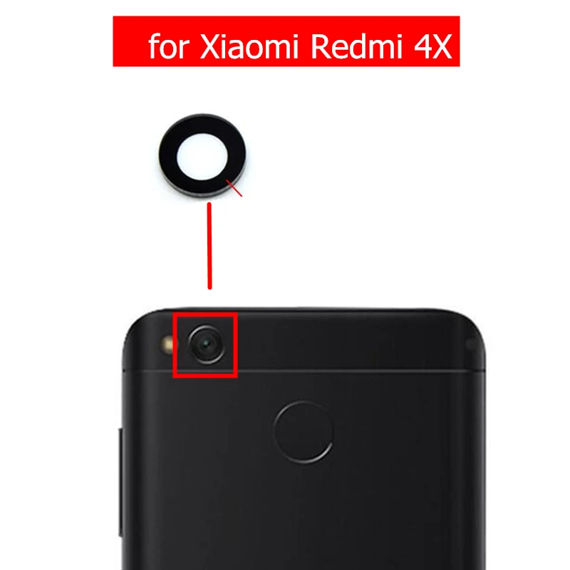 

2pcs for Xiaomi Redmi 4X Camera Glass Lens Back Rear Camera Glass Lens with Glue for Redmi 4X Replacement Repair Spare Parts