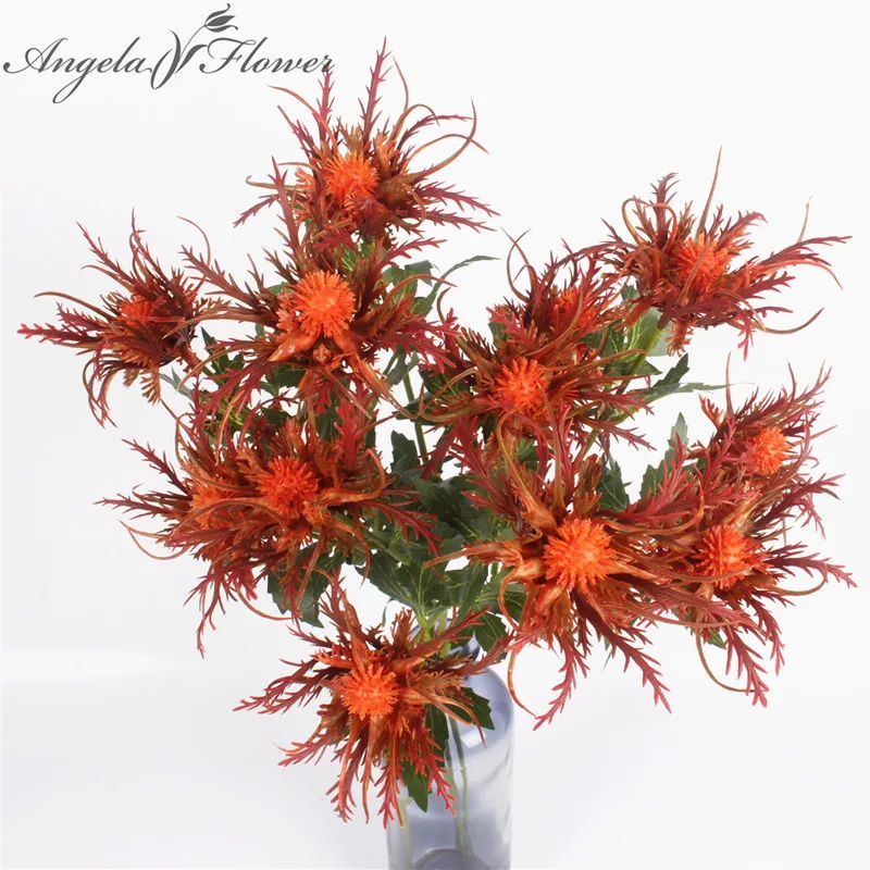 

3 Heads artificial glitch plant Simulated sea urchin fake plant new peculiar flower decor for home party office garden decor1pc