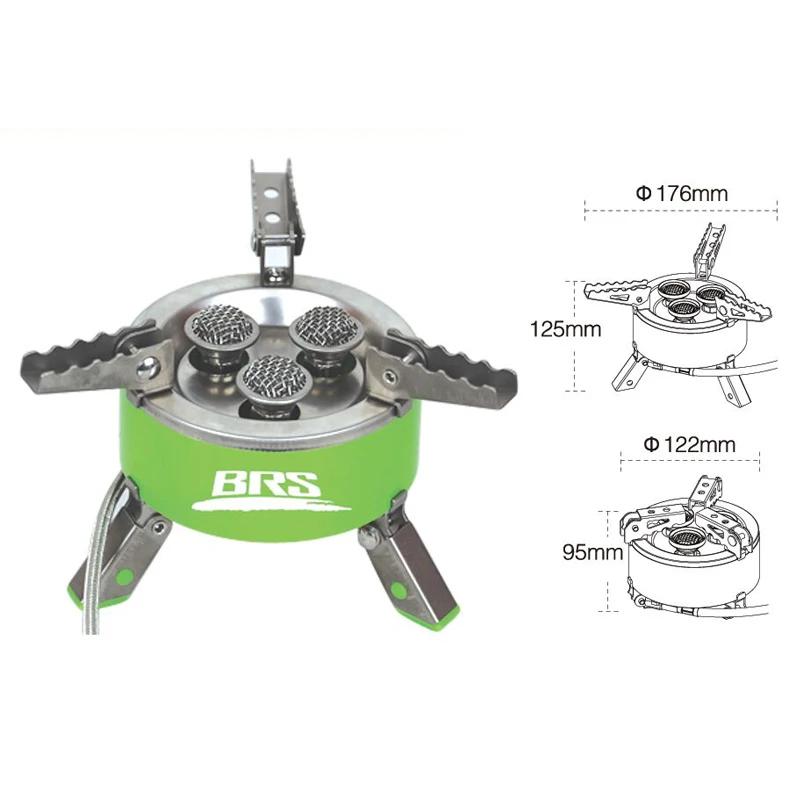 BRS-73 открытый 4200 Вт кемпинг газовая плита ветрозащитная Складная газовая плита для походов Для Пикника Складной кухонная Газовая Печка, духовка