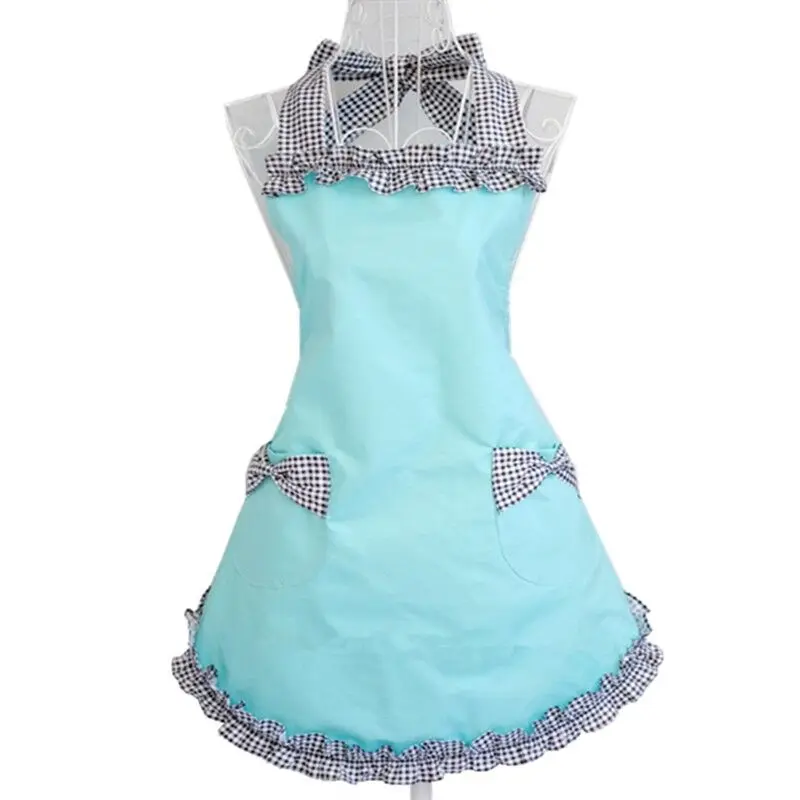 2020 New Retro Aprons for Women Vintage Aprons Cooking Kitchen Aprons Plus Size with Extra Ties Chef Bib Apron Dress Gift
