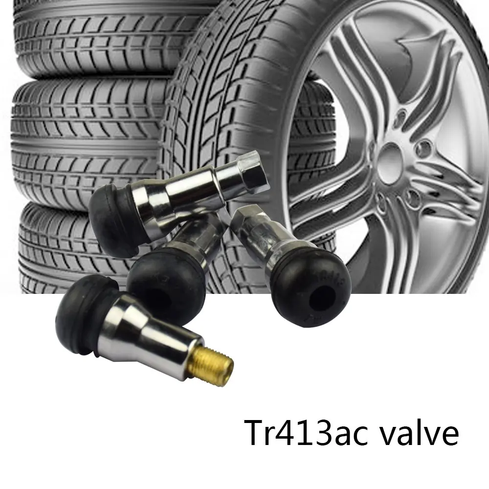 

4pcs/Set TR413 Tubeless Tyre Valve Stem Caps Wheel Car Accessories Snap In Tire Valve Stems Rubber Dust Caps