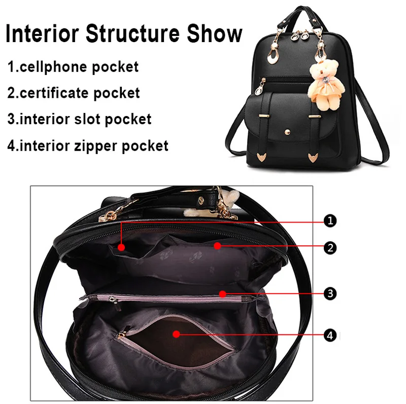 Сумка через плечо, рюкзаки Медведь Рюкзак игрушка для женщин Daypacks ранцы для подростков обувь девочек Женский хозяйственная сумка туристический рюкзак