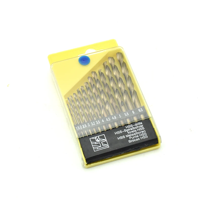 

Xinfeiyang 5Set/65Pcs High Speed Steel Cobaltiferous Twist Drill Bit Wood Metal Drilling High Quality 1.5-6.5mm Iron Box