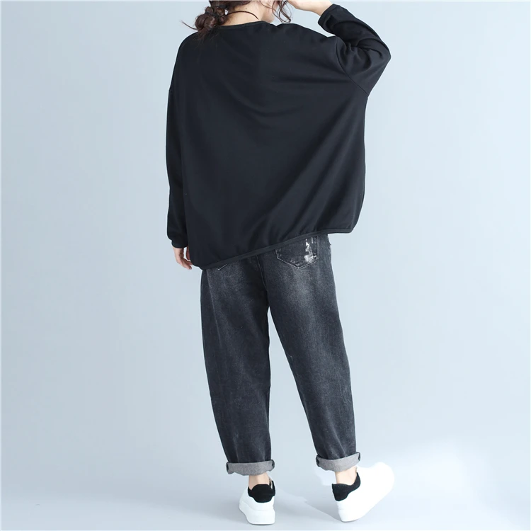 Свободная женская повседневная одежда BelineRosa, украшенное принтом котенок, женские пуловеры, большие размеры, осень BSDM0053