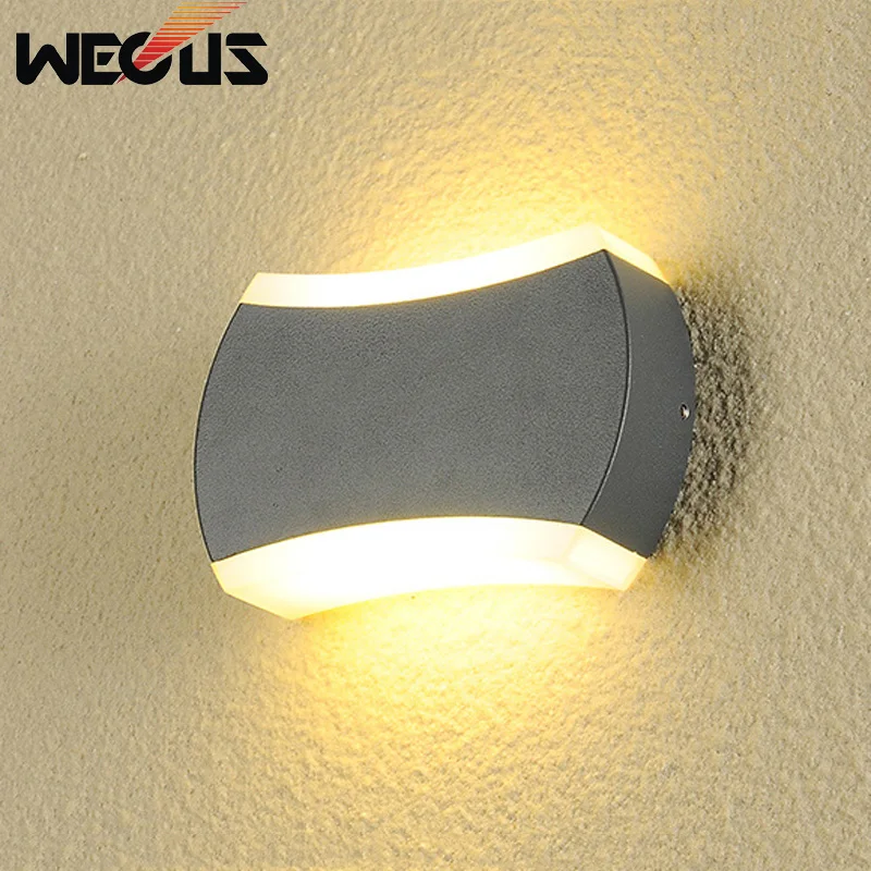 Led 8W вверх и вниз с подсветкой настенный светильник Открытый водонепроницаемый