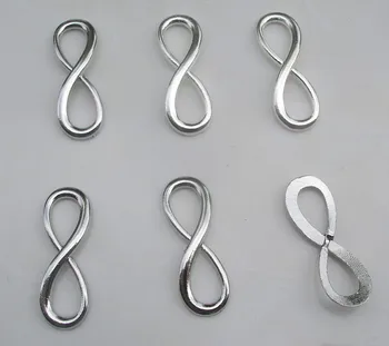 

Free shipping 100pcs/lot 30x10mm silver plated alloy 8 shape bracelet connectors jewelry DIY
