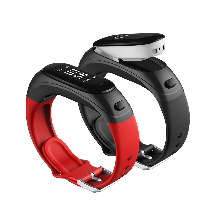 

New V08 Smart Bluetooth Earphone With Sports Bracelet 2 in 1 Health Management Heart Rate Blood Pressure Monitoring Wristband