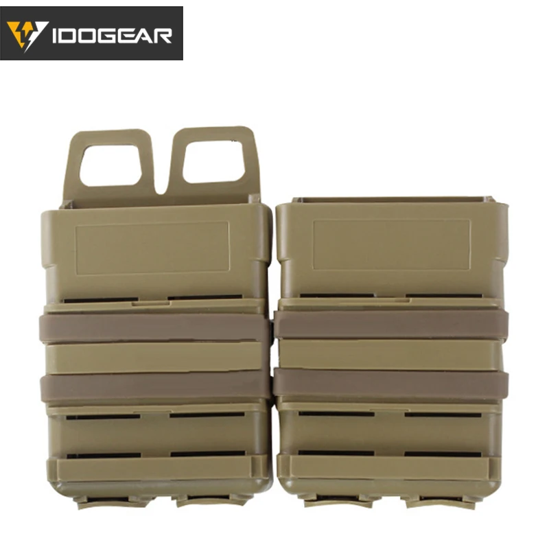 Dark Earth IDOGEAR Тактический Fastmag MOLLE Mag Перевозчик 5,56 винтовка, подсумок держатель набор охоты 3535 - Цвет: Dark Earth