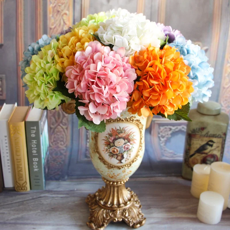 1Pcs Artificial Flowers Hydrangea Bouquet Silk Fake Flowers Wedding
