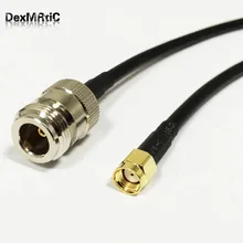 Абсолютно угловой плетеный кабель RF RP SMA мужской женский штырь к N Тип женский косичка кабель RG58 100 см 1 метр для беспроводного маршрутизатора