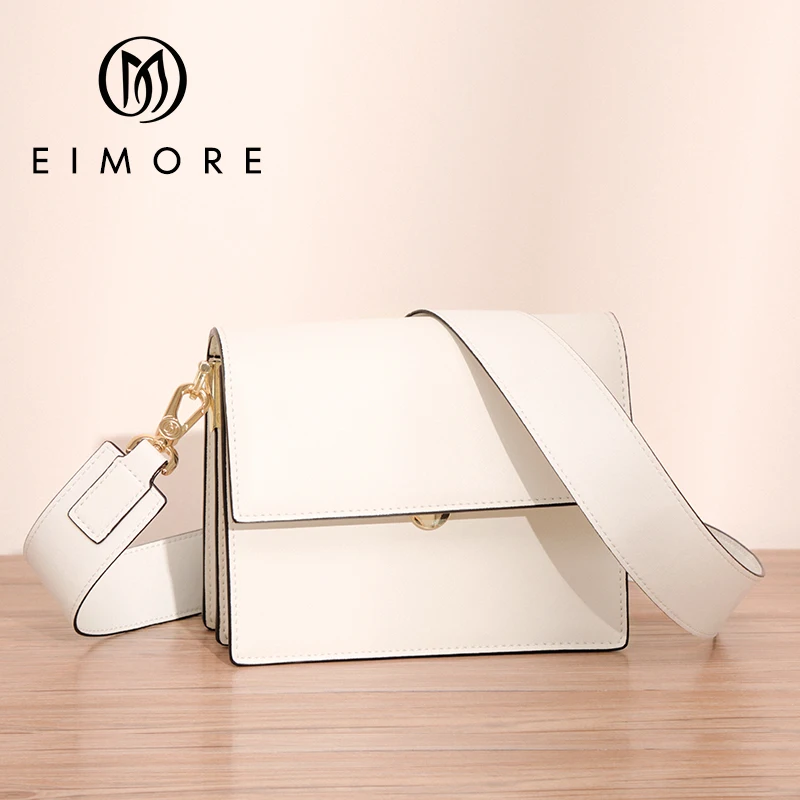 EIMORE Brand Women Fashion Shoulder Bags Small Messenger Crossbody Bags Genuine Leather Crossbody Flap Bag Ladies Bags For Girl