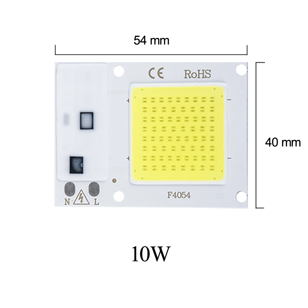 COB светодиодный чип лампа 10 Вт 20 Вт 30 Вт 50 Вт 110 В 220 В Smart IC высокой мощности светодиодный матричный прожектор Точечный светильник источник - Испускаемый цвет: 10W