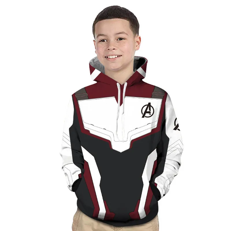 

Marvel Kids Hoodies Boys The Avengers Endgame 3D Print Sweatshirt Hoody Children Hero Quantum Tracksuit Teens Cosplay Long Tops