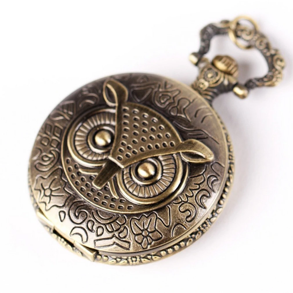 YCYS!Owl women watch pocket watch quartz and chain necklace costume