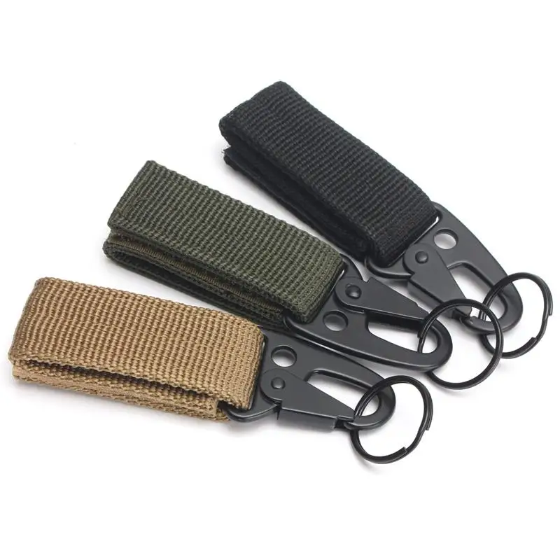 1PC  Carabiner High Strength Nylon Key Hook MOLLE Webbing Buckle Hanging System Belt Buckle Hanging Camping Hiking Accessories