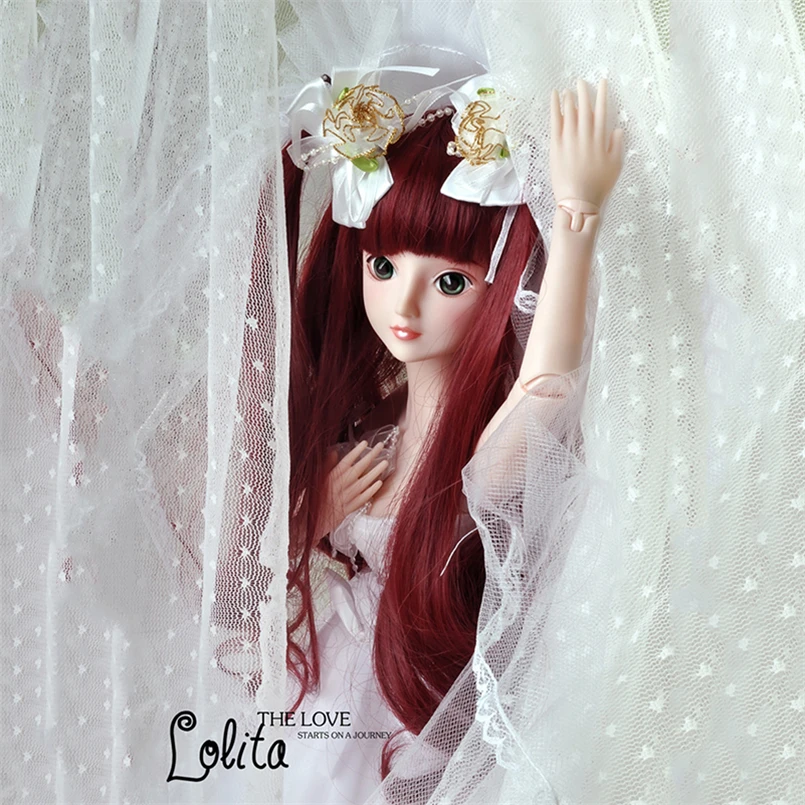60 см большой Модный Peluca парик Рапунцель Bjd куклы Peruca для девочек большая мода Boneca