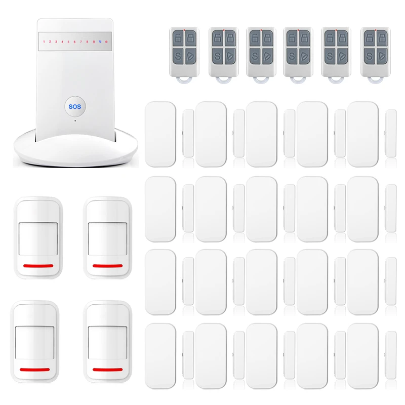 

433MHz Sensor Wireless GSM Slim Pad Style Home Alarm System Intelligent Control System Android iPhone APP Control 4-band