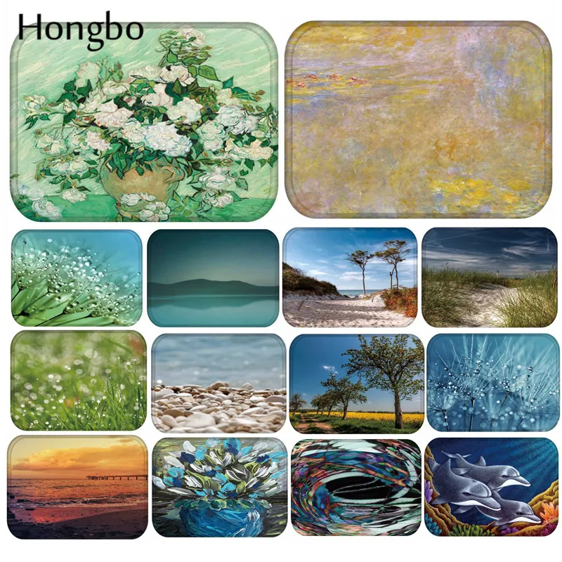

Hongbo Landscape New Arrive Door Mats for Entrance Door Natural Scenery Pattern Carpets Living Room Dust Proof Mats Home Decor