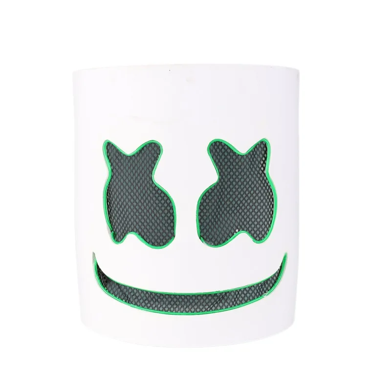 Marshmello маска диджея полный косплей Бар вечерние провода EL Prop Хэллоуин падение светодиодный Z маски шлем маска лицо