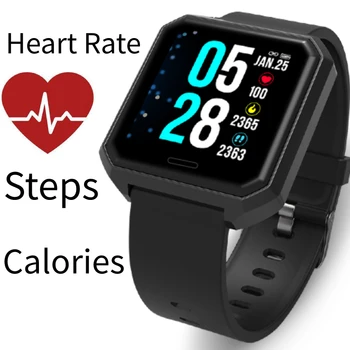 

Smart Bracelet Steps Calories Counting HR Smart Watch APP Notification Multi Watchfaces Smart Wristband IP67 Waterproof 1.3 Inch