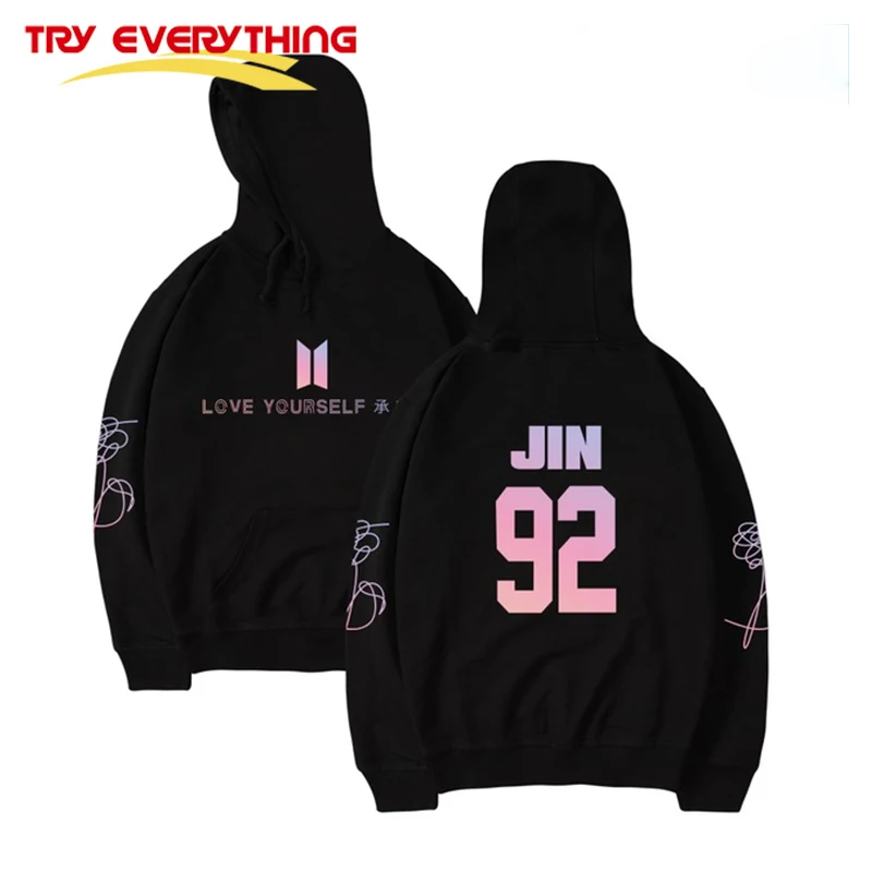TryEverything Love Yourself Bts Jin Hoodie Sweatshirt Women Oversize