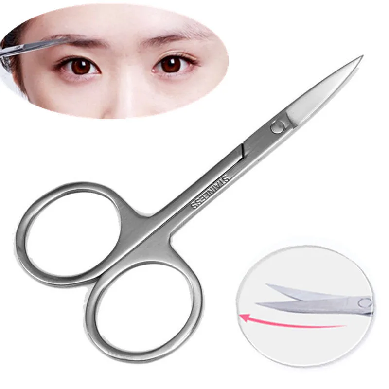 

5pieces/lot Beauty high quality stainless steel eyebrow scissors double eyelid scissors eyebrow scissors pointed toe