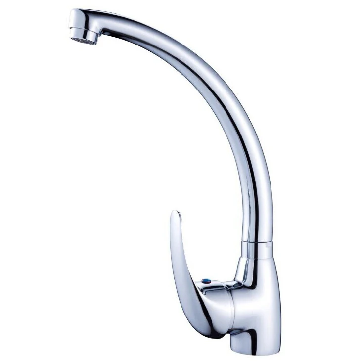 L15063 Luxury Deck Mounted Chrome Finish Brass Hot and Cold Water Kitchen Sink Tap