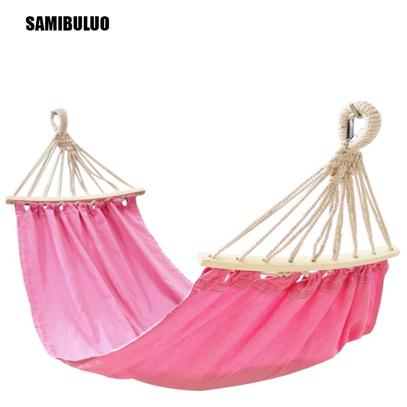 

SAMIBULUO Kid Hammock Swings Child Garden Sports Home Travel Camping Swing Canvas Hang Bed 150 x75cm