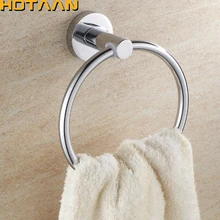 Vendita calda, spedizione gratuita, portasciugamani da bagno, anelli portasciugamani rotondi a parete in acciaio inossidabile, portasciugamani, YT-10991