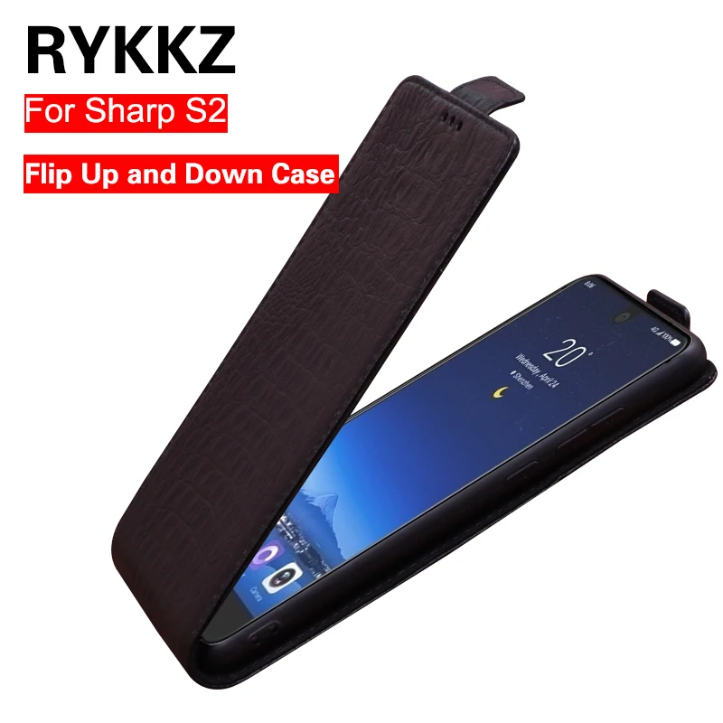 RYKKZ чехол из натуральной кожи с откидной крышкой для Sharp Aquos S2 защитный мобильного