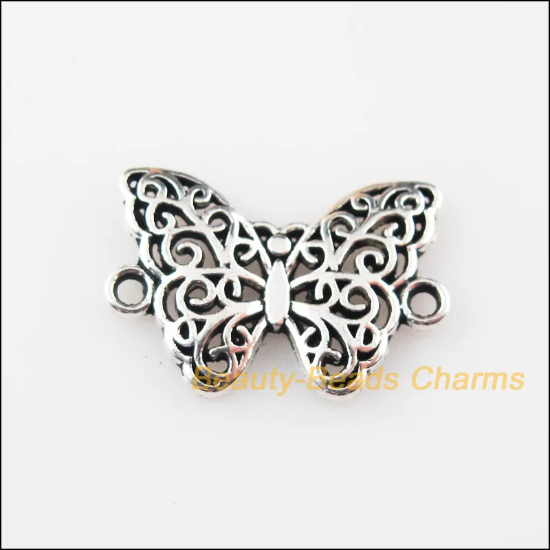 

New 15Pcs Tibetan Silver Tone Animal Butterfly Charms Pendants Connectors 14x20mm