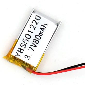 

3.7V 80 mAh Li-Polymer Rechargeable Battery Li Po ion Li-Po 501220 for GPS Bluetooth MP3 MP4 051220