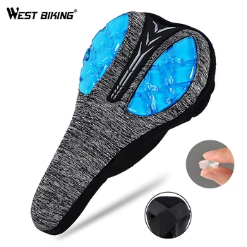 

WEST BIKING Liquid Silica Gel Bike Saddle Cover Shock-proof Comfortable MTB Bicycle Cushion High Elastic Cycling Soft Seat Cover