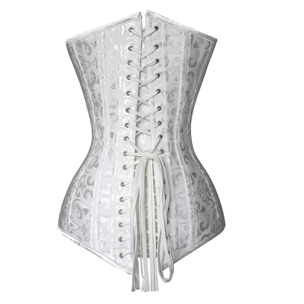 Plus Size Steampunk Corset Double 26 Steel Boned Corset Overbust Long Torso Bustiers Waist Trainer Corsets Shapewear Cincher Plus Size Steampunk Corset Double 26 Steel Boned Corset Overbust Long Torso Bustiers Waist Trainer Corsets Shapewear Cincher