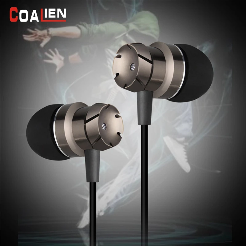

COALIEN Earphones In-Ear Headset Subwoofer with Microphone Wire Control Phone Computer Gaming Headset DJ MP3 Player