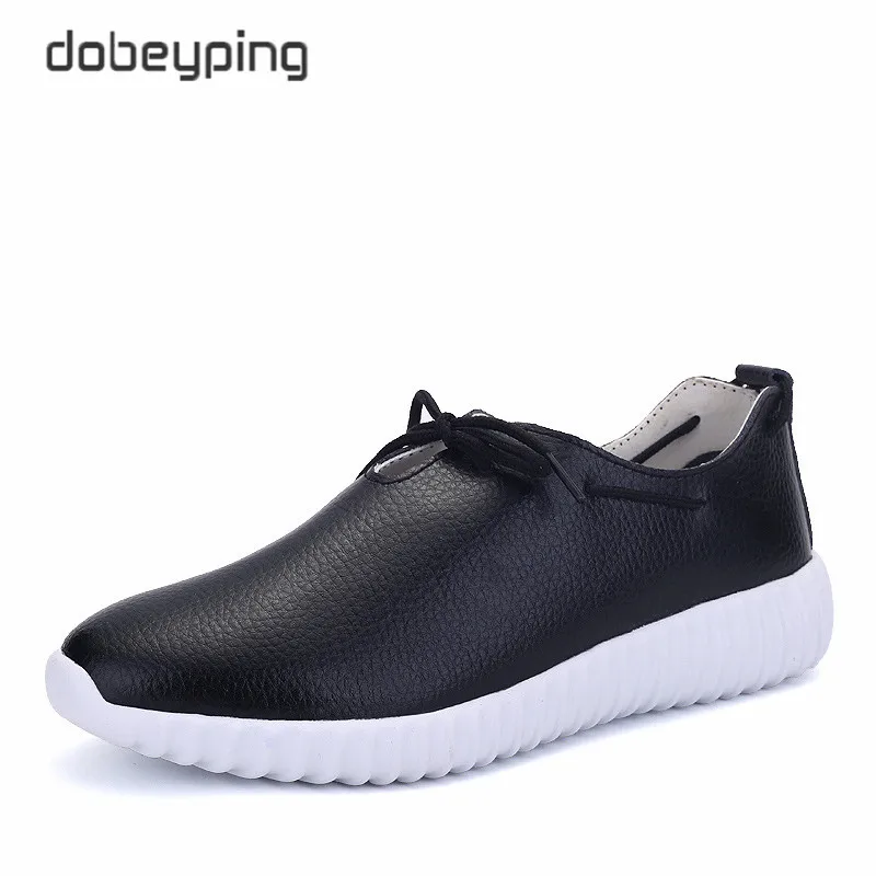 

Casual Ballet Shoes Women Soft Real Leather Women's Loafers Slip On Female Flats Shoe Flexible Peas Footwear Solid White Black