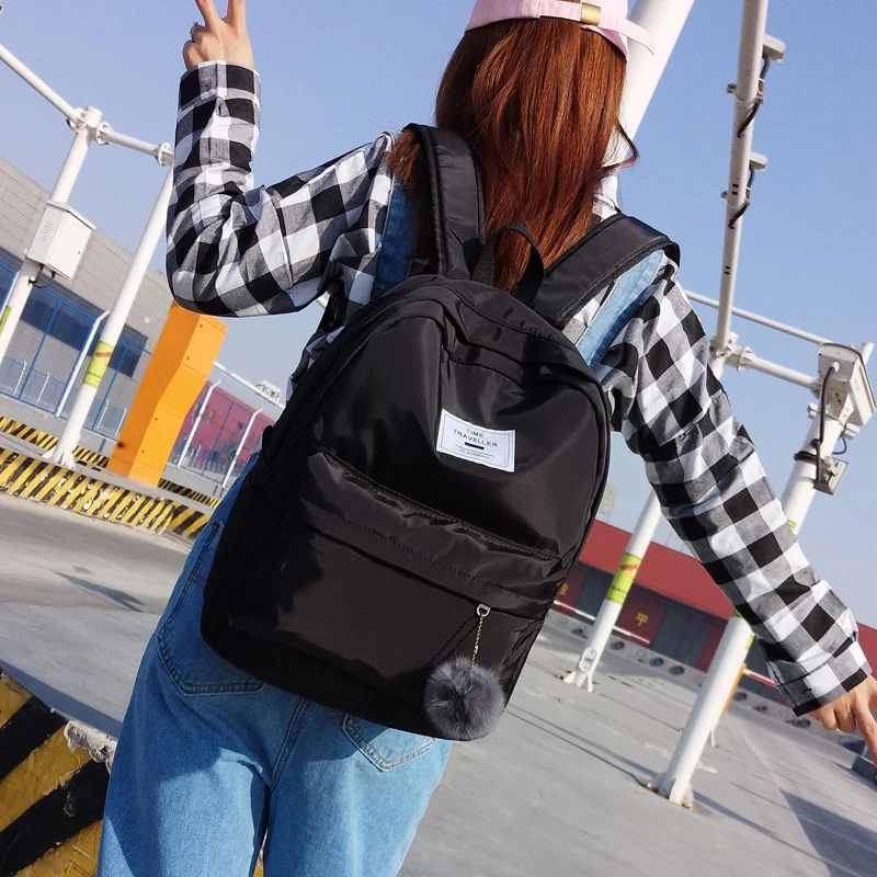 Las mujeres Mochila Preppy de mochilas para la escuela de niñas bolsas de Nylon Mochila bolsa de viaje bolsa mujer Mochila rosa azul Negro Mochila 2018 Las mujeres Mochila Preppy de mochilas para la escuela de niñas bolsas de Nylon Mochila bolsa de viaje bolsa mujer Mochila rosa azul Negro Mochila 2018