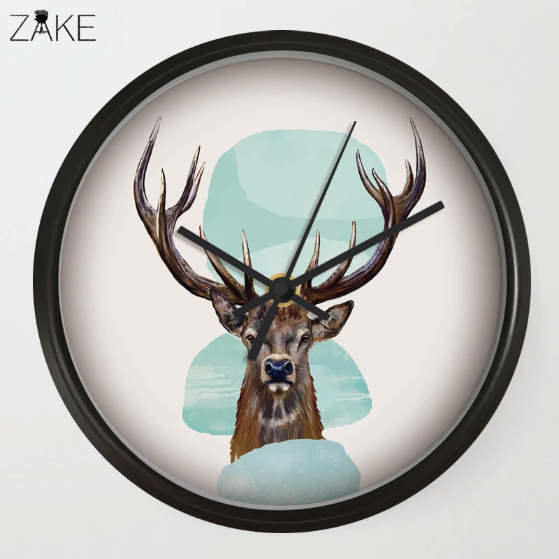 

Modern Art Wall Clocks Deer For Bedroom Wall Decor, Desk Decorative Mute Quartz Clock Nordic Home Decoration