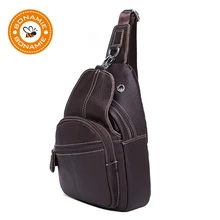 BONAMIE модные туфли из натуральной кожи; музыкой сумка через плечо для мужчин модный бренд Винтаж нагрудная сумка для путешествий, мужская сумка через плечо нагрудная сумка