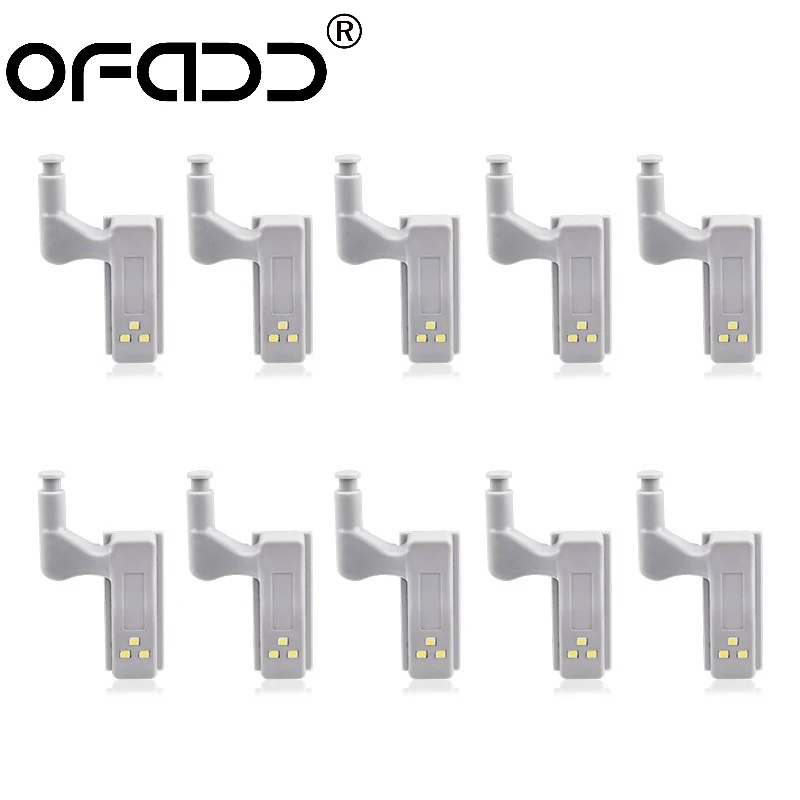 

Ofadd Led Night Light Automatic Motion Sensor Light Wardrobe Inner Hinge Lamp Cabinet Light For Kitchen Cupboard Closet Armario