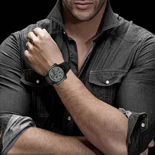Relogio masculino роскошные часы Мужские Аналоговые Цифровые Военные Спортивные СВЕТОДИОДНЫЙ водонепроницаемые наручные часы erkek kol saati# F