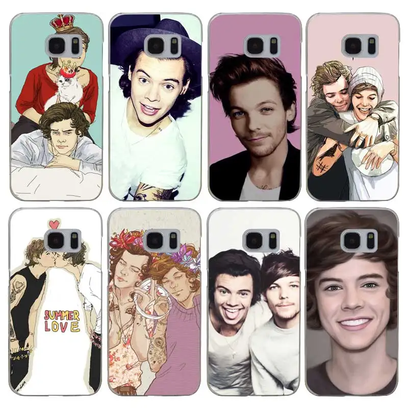 H544 One Direction Harry Styles Transparent Hard PC Case Cover For Samsung Galaxy S Note 3 4 5 6 7 8 9 Edge Plus |