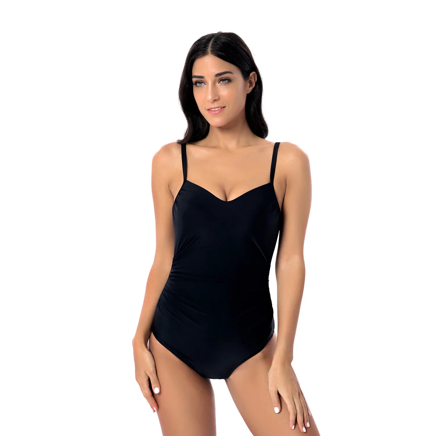 

Summer Swimwear Women Sling Backless One Piece Slim Swimsuit Multi-choice Solid Bathing Suits Bikini Padded Beachwear