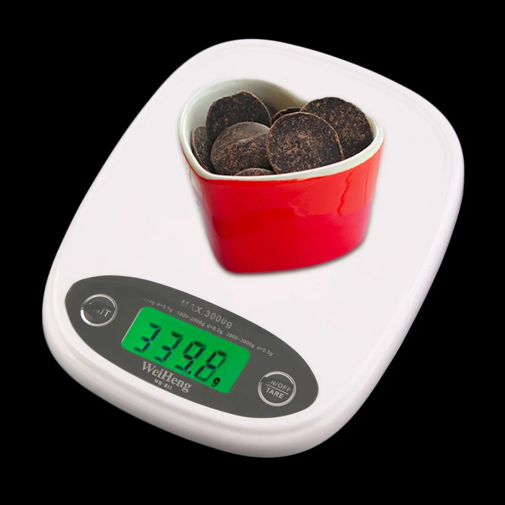 Вес белый тонкий ЖК-дисплей электронный кг/3 кг/0,5 цифровые весы Еда диета мульти-блок автоматическое отключение весы Dropshippig