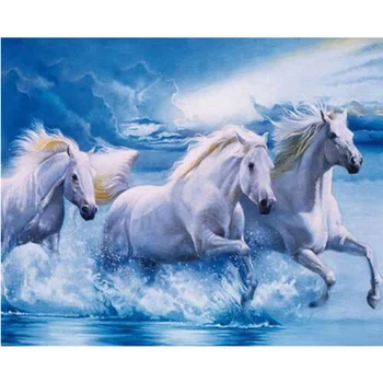 

5d Diamond mosaic full diamond diy cross stitch crystal squre diamond sets unfinish decorative wall sticker horse Y971