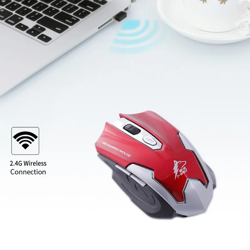 T-WOLF Q7 Silent Wireless Optical Mouse Gamer (15)