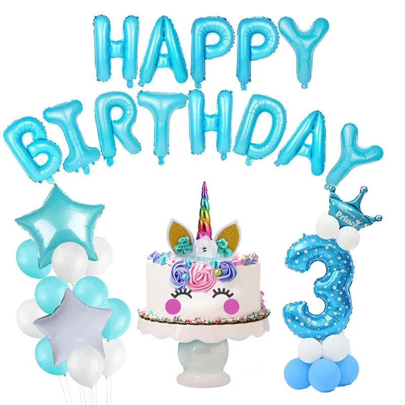 3rd Birthday Pink Girl Number Birthday Helium Balloons 3 Years Old