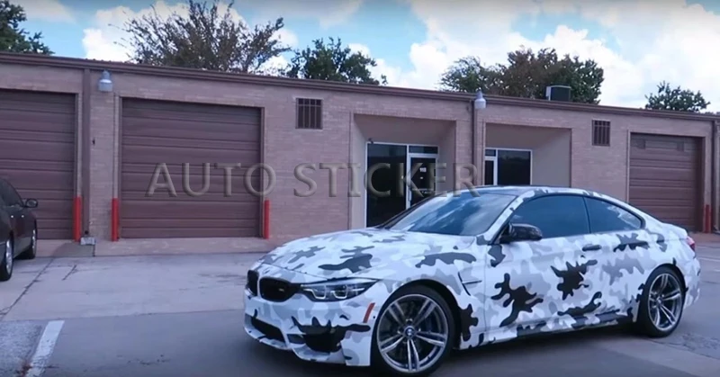black white big snow camo vinyl car sticker 88